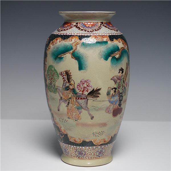 Royal Satsuma Style Vase with Figural Scene