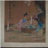 Image 3 : Chinese Watercolor Painting on Silk, Scene of Two Women with Blossoms