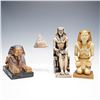 Image 1 : 4pc Egyptian Style Figures, Pharaohs, Sphinx and Pyramid