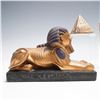 Image 2 : 4pc Egyptian Style Figures, Pharaohs, Sphinx and Pyramid