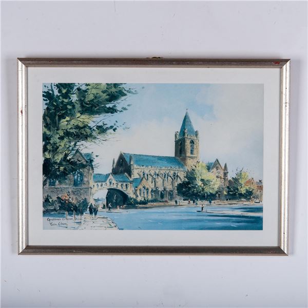 Colin Gibson (1907-1998) Dublin Cathedral Color Print