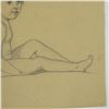 Image 3 : Original Graphite Drawing on Paper, Nude of a Sitting Girl