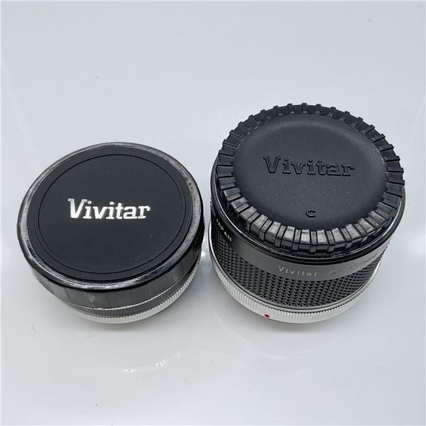 2pc Vivitar Camera Lenses with Caps