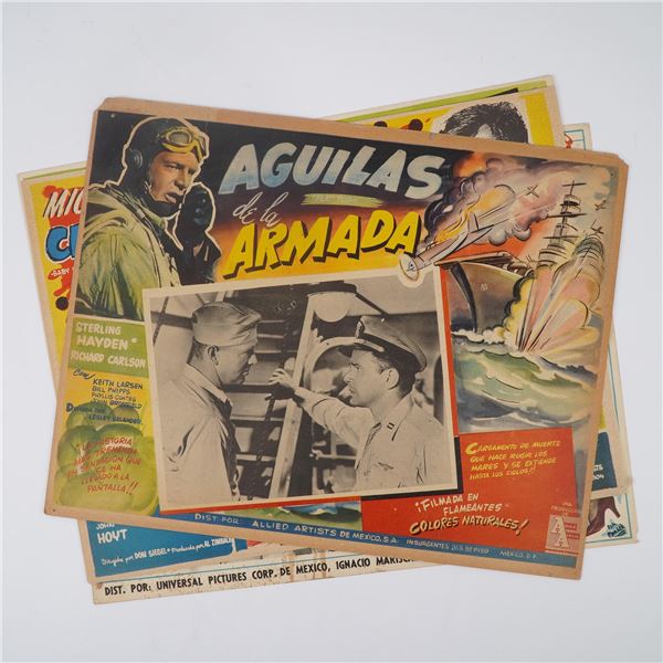 4pc Vintage Mexican Lobby Cards, Mujer de Fuego & More