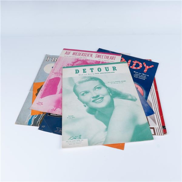 9pc Set Of Vintage Songstress Sheet Music