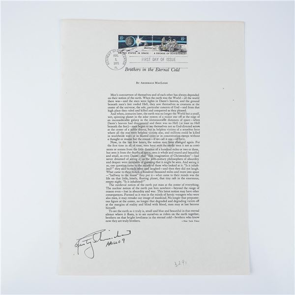 Rusty Schweickart Signed Commemorative Poem