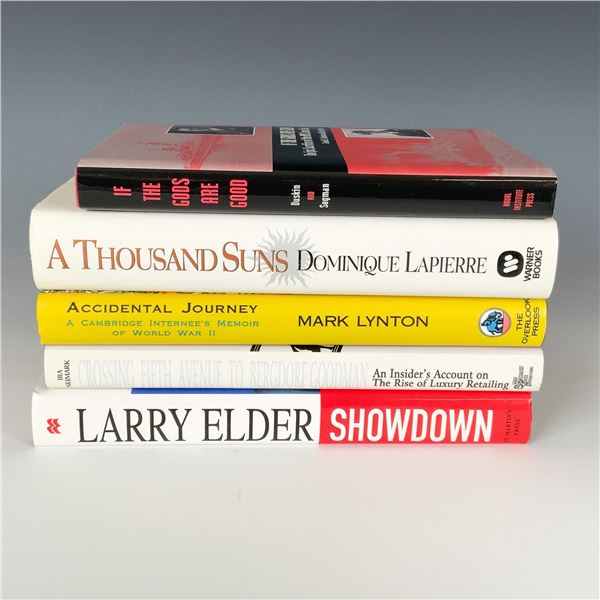 5pc Assorted Book Biographies including Dominique Lapierre