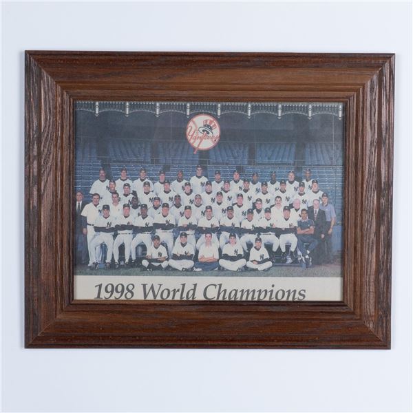 1998 NY Yankees World Champions Team Photo, Framed