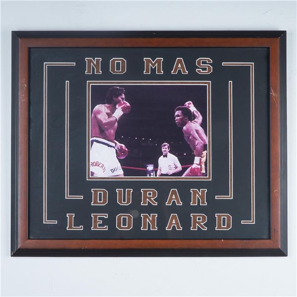Framed No Mas Boxing Print of Roberto Duran and Sugar Ray Leonard