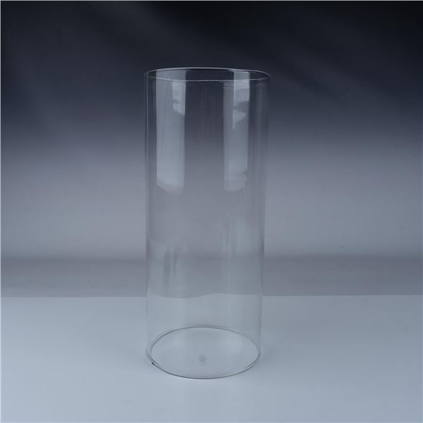 Hand-Blown Clear Glass Cylinder
