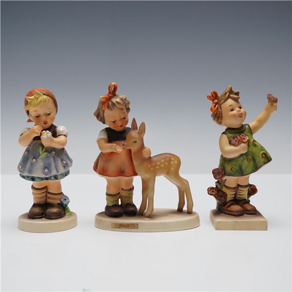 3pc Goebel Hummel Figurines, Daisies Don’t Tell, Friends & Spring Cheer