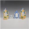 Image 1 : 4pc Occupied Japan Miniature Porcelain Clock Figurines