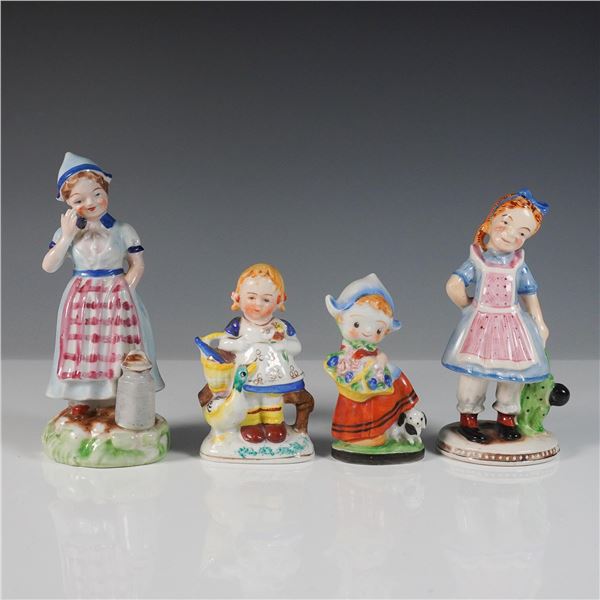 4pc Porcelain Occupied Japan Figurines, Country Life & Nursery Themes