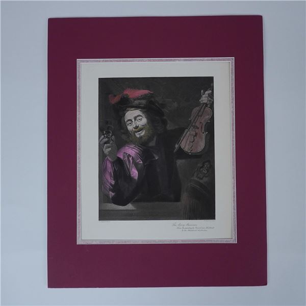 The Merry Musician Photogravure After Gerard van Honthorst