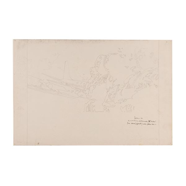 Giangiacomo Spadari, Original Pencil Drawing on Paper Signed