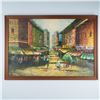 Image 1 : Original Oil on Canvas, Old Hong Kong Street Scene, Signed