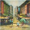Image 3 : Original Oil on Canvas, Old Hong Kong Street Scene, Signed