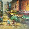 Image 4 : Original Oil on Canvas, Old Hong Kong Street Scene, Signed