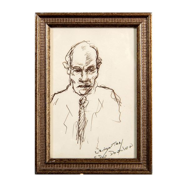 Paul Weingarten (American) Framed Sketch, Signed