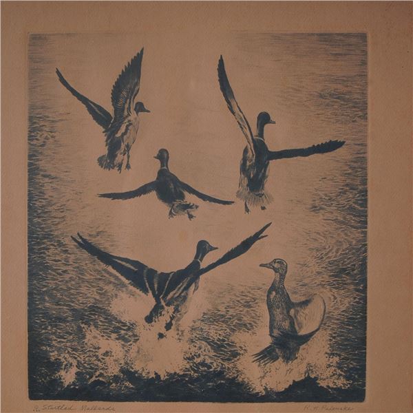 3pc Reinhold H. Palenske, Etchings, Signed