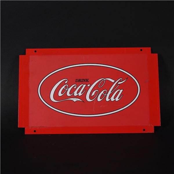 Coca-Cola Tin Advertising Sign, Drink Coca-Cola Logo