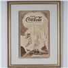 Image 1 : Framed Coca-Cola Advertisement Reproduction Poster with Maritime Scene