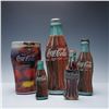 Image 1 : 5pc Coca-Cola Bottle and Glass Shaped Tin Containers