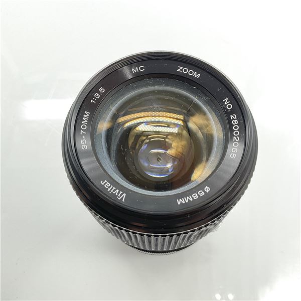 Vivitar 35-70mm Camera Lens with Cap, 4.75"H
