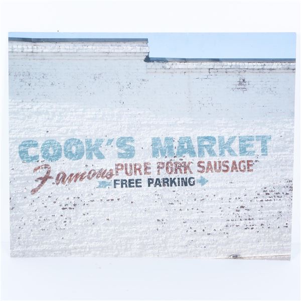 Contemporary Color Photograph on Board: Cooks Market Georgia