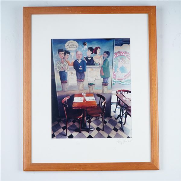 Ray Hartl Color Photography, French Bistro Interior, Signed