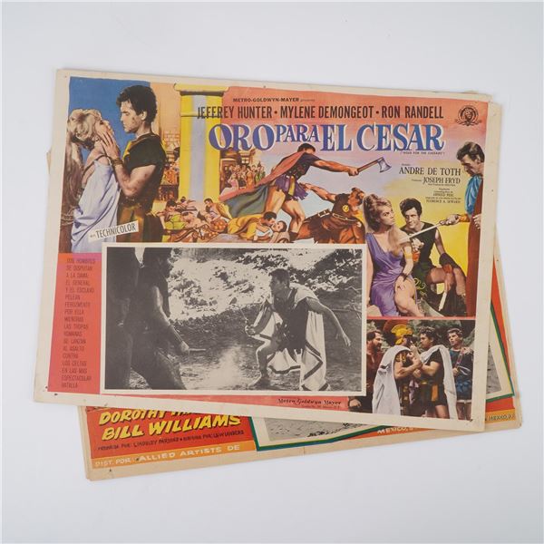 4pc Vintage Mexican Lobby Cards, Habla Manila, Oro Para el Cesar & Others