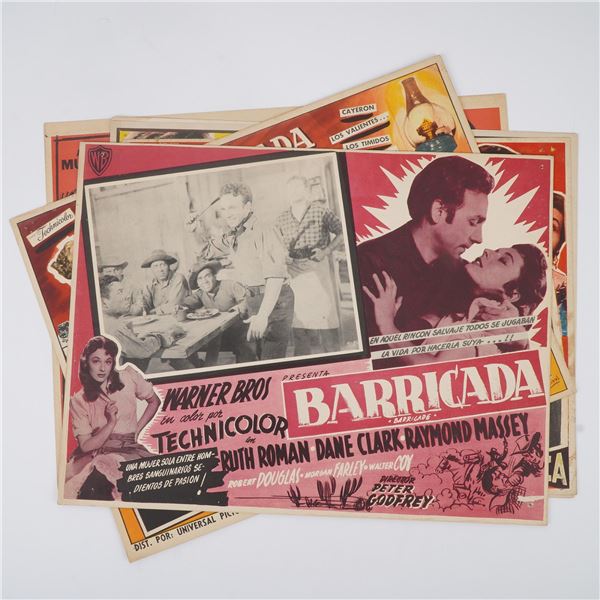 6pc Vintage Mexican Lobby Cards, Classic Western & Adventure Films