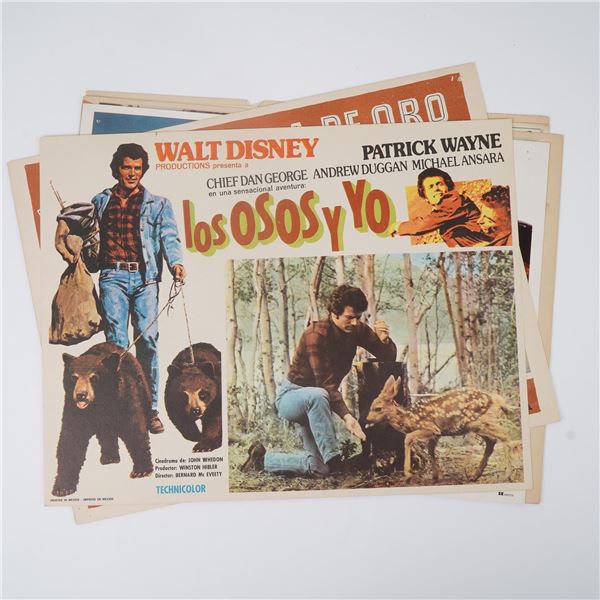 6pc Vintage Mexican Film Display Cards Featuring Western & Adventure Films