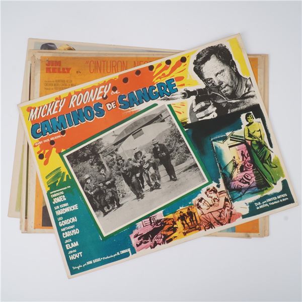 6pc Vintage Spanish-Language Movie Lobby Cards, Mixed Genre