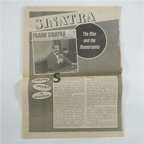 Frank Sinatra Collectibles & Memorabilia Vintage Newspaper Clippings