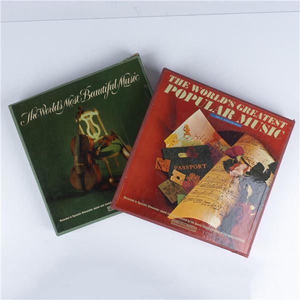 2pc Vintage LP Vinyl Music From Around the World Box Set