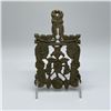 Image 1 : Cast Brass Trivet, Ornate Grape Motif