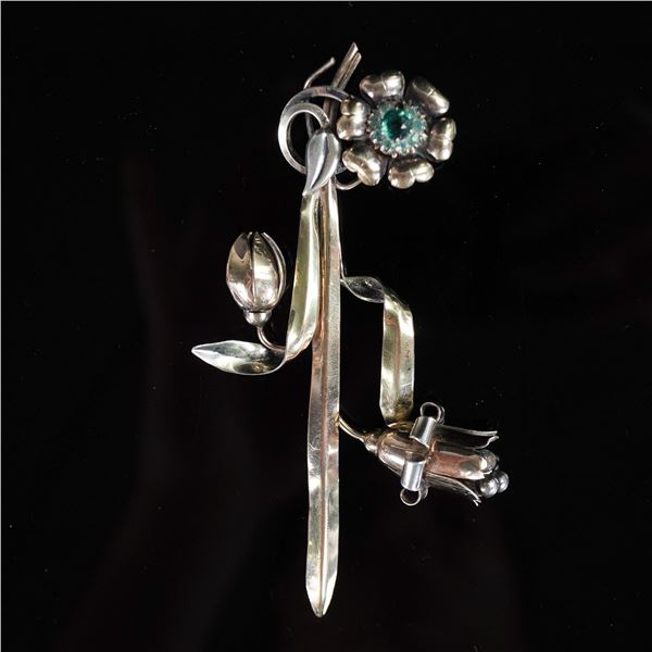 L.S. Co. Floral Brooch, 1/20 12K Gold Filled on Sterling