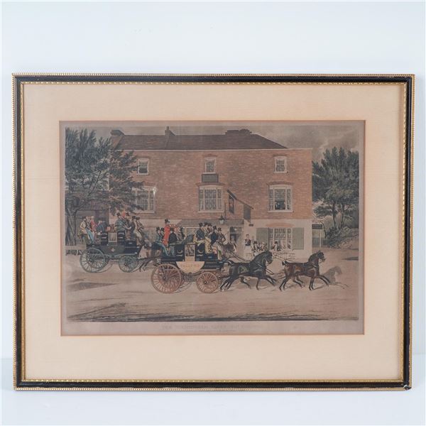 James Pollard, Hand-Colored Lithograph, The Birmingham Tally-Ho Coach