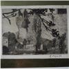 Image 2 : Etching on Paper, Village and Castle Ruins, Signed
