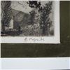Image 5 : Etching on Paper, Village and Castle Ruins, Signed