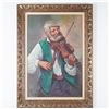 Image 1 : Original Painting, Old Violinist Man, Oil on Canvas