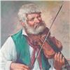 Image 2 : Original Painting, Old Violinist Man, Oil on Canvas