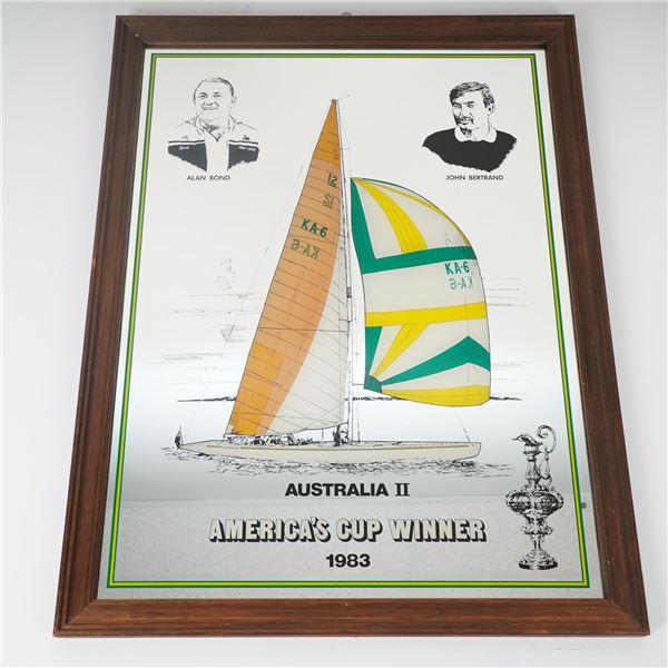 Australia II America's Cup Winner 1983 Framed Mirror by Seriprint