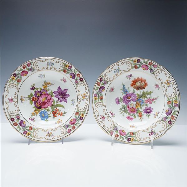 2pc Dresden Sprays by Hammersley Bone China Soup Bowls