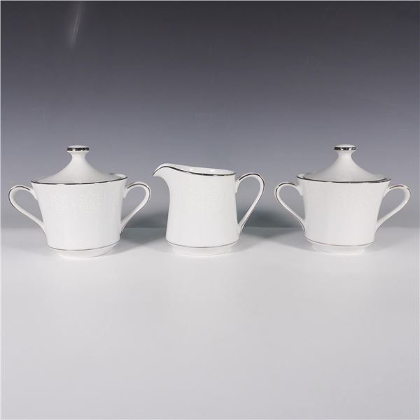 3pc Crown Empire Fine China Sugar Bowls and Creamer, Princess