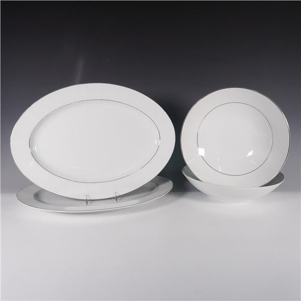 4pc Crown Empire Fine China Serving Trays and Bowls, Princess