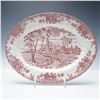 Image 1 : Churchill England Red Transferware Oval Platter
