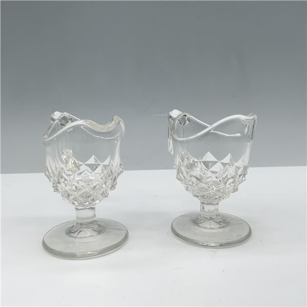Pair of Art Glass Children's Creamer Jugs