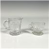 Image 2 : 2pc Glass Creamer and Teacup
